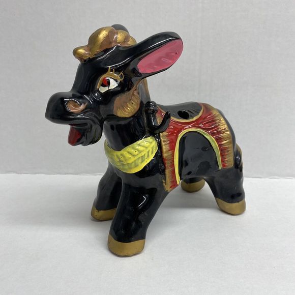 Vintage Royal Sealy Ceramic Condiments Burro Donkey Hand Painted Japan - Read - Picture 1 of 10